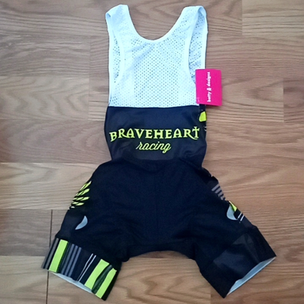 Betty Designs Cycling Bib-shorts (Pinstripe/Pinstripe trim)